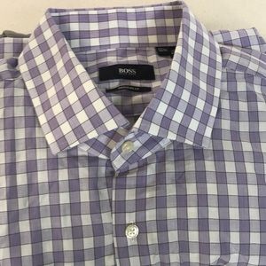 Hugo Boss Dress Shirt.  NWOT. 17. 1/2.  Fits small